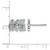 Sterling Silver Rhodium-Plated Polished 'Make Waves' Crystal Stud Earrings, 7.7 mm - View 5