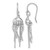 Sterling Silver Rhodium-Plated Polished Moveable Jellyfish Dangle French Wire Earrings, 40 mm