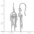 Sterling Silver Rhodium-Plated Polished Moveable Jellyfish Dangle French Wire Earrings, 40 mm - View 5