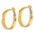 14K Yellow Gold 5 x 25 mm Polished Flat Tube Omega Back Hoop Earrings - View 2