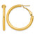 14K Yellow Gold Hollow 3 x 32 mm Polished Round Omega Back Tube Hoop Earrings, 32.5 mm Long