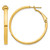 14K Yellow Gold Hollow 3 x 35 mm Polished Square Tube Omega Back Round Hoop Earrings