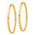 14K Yellow Gold Hollow 3 x 55 mm Polished Large Oval Tube Hoop Earrings - View 2