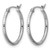 Platinum Diamond-Cut 15 x 1.5 mm Hoop Earrings - View 2