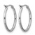 Platinum Diamond-Cut 15 x 1.5 mm Hoop Earrings - View 3