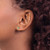 Sterling Silver Rhodium-Plated 4 mm Heart Peridot Stud Earrings, 4.5 mm Long - View 3