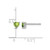 Sterling Silver Rhodium-Plated 4 mm Heart Peridot Stud Earrings, 4.5 mm Long - View 4