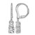 Cheryl M Sterling Silver Rhodium-Plated Polished Fancy Cubic Zirconia Leverback Dangle Earrings, 29.65 mm