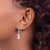 Cheryl M Sterling Silver Rhodium-Plated Polished Fancy Cubic Zirconia Leverback Dangle Earrings, 29.65 mm - View 3