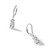 Cheryl M Sterling Silver Rhodium-Plated Polished Fancy Cubic Zirconia Leverback Dangle Earrings, 29.65 mm - View 5