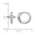 Cheryl M Sterling Silver Rhodium-Plated Polished Cubic Zirconia Cross Hinged Round Hoop Earrings, 11.65 mm - View 4