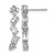 Cheryl M Sterling Silver Rhodium-Plated Polished Fancy Multi-Cut Cubic Zirconia Post Dangle Earrings, 25.4 mm