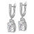Cheryl M Sterling Silver Rhodium-Plated Polished Fancy Cushion-Cut Cubic Zirconia Hinged Post Dangle Earrings, 28 mm - View 2