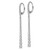 Cheryl M Sterling Silver Rhodium-Plated Polished Graduated Cubic Zirconia Leverback Dangle Earrings, 56.7 mm - View 2