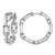 Cheryl M Sterling Silver Rhodium-Plated Polished Cubic Zirconia Link In and Out Hinged Round Hoop Earrings, 26 mm