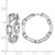 Cheryl M Sterling Silver Rhodium-Plated Polished Cubic Zirconia Link In and Out Hinged Round Hoop Earrings, 26 mm - View 4