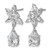 Cheryl M Sterling Silver Rhodium-Plated Polished Fancy Multi-Cut Cubic Zirconia Post Dangle Earrings, 27.2 mm - View 2