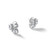 Cheryl M Sterling Silver Rhodium-Plated Polished Fancy Multi-Cut Cubic Zirconia Halo Omega Back Stud Earrings, 16.1 mm - View 5