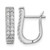 Cheryl M Sterling Silver Rhodium-Plated Polished 2-Row Cubic Zirconia Hinged Hoop Earrings, 16.5 mm