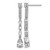 Cheryl M Sterling Silver Rhodium-Plated Polished Fancy Cubic Zirconia Teardrop Post Dangle Earrings, 36.8 mm