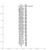Cheryl M Sterling Silver Rhodium-Plated Polished Fancy 3-Row Cubic Zirconia Post Dangle Earrings, 74.5 mm - View 4
