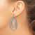 Cheryl M Sterling Silver Rhodium-Plated Polished Fancy Cubic Zirconia Ovals Post Dangle Earrings, 54.5 mm - View 3