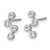 Cheryl M Sterling Silver Rhodium-Plated Polished Multi Bezel Set Cubic Zirconia Stud Earrings, 11.1 mm - View 2