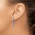 Cheryl M Sterling Silver Rhodium-Plated Polished Cubic Zirconia Bar Post Dangle Earrings, 27.8 mm - View 3