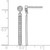 Cheryl M Sterling Silver Rhodium-Plated Polished Cubic Zirconia Bar Post Dangle Earrings, 27.8 mm - View 4