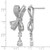 Cheryl M Sterling Silver Rhodium-Plated Polished Fancy Cubic Zirconia Bow Post Dangle Earrings, 40.5 mm - View 4