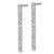Cheryl M Sterling Silver Rhodium-Plated Polished Cubic Zirconia Post Dangle Earrings, 28 mm - View 2
