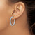 Cheryl M Sterling Silver Rhodium-Plated Polished Cubic Zirconia Post C-Hoop Earrings, 28 mm - View 3