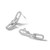 Cheryl M Sterling Silver Rhodium-Plated Polished Cubic Zirconia Paperclip Link Post Dangle Earrings, 28.1 mm - View 5
