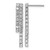 Cheryl M Sterling Silver Rhodium-Plated Polished 2-Row Cubic Zirconia Post Dangle Earrings, 28 mm