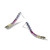 Cheryl M Sterling Silver Rhodium-Plated Polished Multicolor Cubic Zirconia Post Dangle Earrings, 40.6 mm - View 4