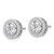 Cheryl M Sterling Silver Rhodium-Plated Polished Cubic Zirconia Halo Stud Earrings, 10.1 mm - View 2
