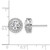 Cheryl M Sterling Silver Rhodium-Plated Polished Cubic Zirconia Halo Stud Earrings, 10.1 mm - View 4