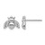 Cheryl M Sterling Silver Rhodium-Plated Polished Cubic Zirconia Bee Stud Earrings, 8.85 mm