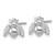 Cheryl M Sterling Silver Rhodium-Plated Polished Cubic Zirconia Bee Stud Earrings, 8.85 mm - View 2