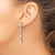 Cheryl M Sterling Silver Rhodium-Plated Polished and Beaded Cubic Zirconia Post Dangle Earrings, 42 mm - View 3