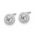 Cheryl M Sterling Silver Rhodium-Plated Polished Cubic Zirconia Halo Stud Earrings, 6.2 mm - View 2
