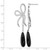 Cheryl M Sterling Silver Rhodium-Plated Polished Fancy Onyx and Cubic Zirconia Bow Post Dangle Earrings, 64 mm - View 4