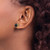 Cheryl M Sterling Silver Gold-Tone Polished Black Cubic Zirconia Stud Earrings, 7.7 mm - View 3
