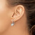 Cheryl M Sterling Silver Rhodium-Plated Polished Cubic Zirconia Leverback Drop Earrings, 16.5 mm - View 3