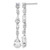 Cheryl M Sterling Silver Rhodium-Plated Polished Fancy Cubic Zirconia Teardrop Post Dangle Earrings, 41 mm