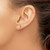 Cheryl M Sterling Silver Rose Gold-Tone Polished Pave Cubic Zirconia Circle Stud Earrings, 5.5 mm - View 3