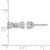 Cheryl M Sterling Silver Rhodium-Plated Polished Cubic Zirconia Bow Stud Earrings, 5.1 mm - View 4