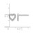 Cheryl M Sterling Silver Rhodium-Plated Polished Cubic Zirconia Heart Stud Earrings, 7.1 mm - View 4