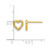 Cheryl M Sterling Silver Gold-Tone Polished Cubic Zirconia Heart Stud Earrings, 7.1 mm - View 4