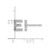 Cheryl M Sterling Silver Rhodium-Plated Polished Letter E Cubic Zirconia Initial Stud Earrings, 7.5 mm - View 4